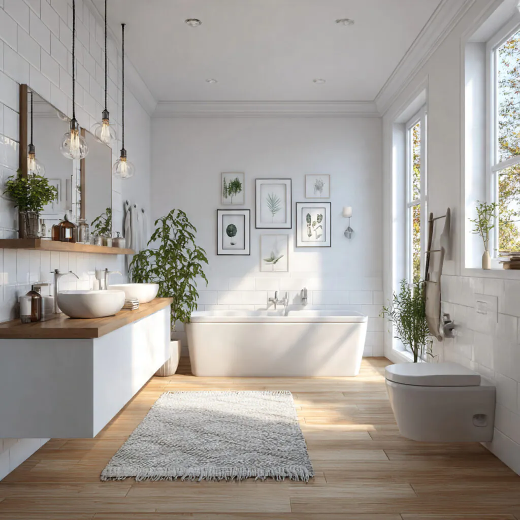 Light and Airy White Bathroom Ideas