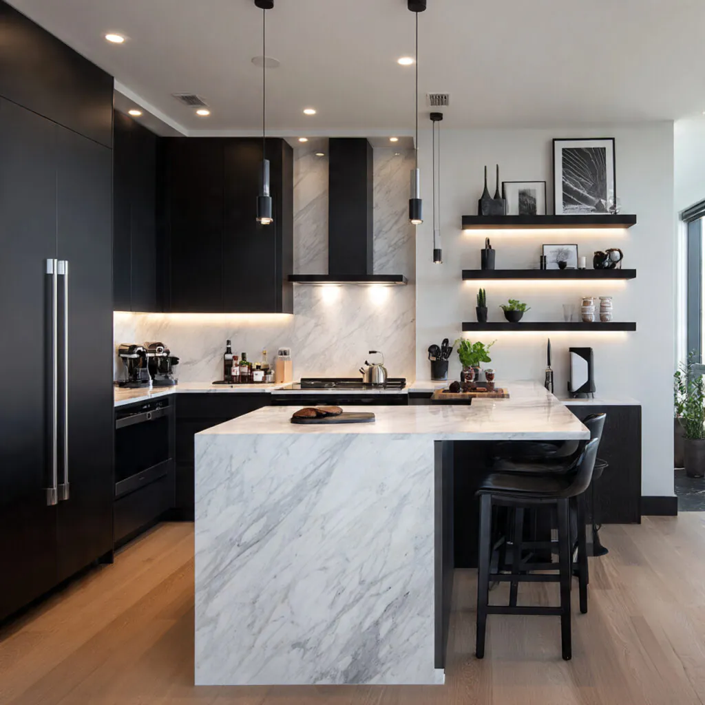 26 Beautiful Inspiring Kitchen Ideas to Upgrade Your Space 21 Black and White Kitchen Ideas