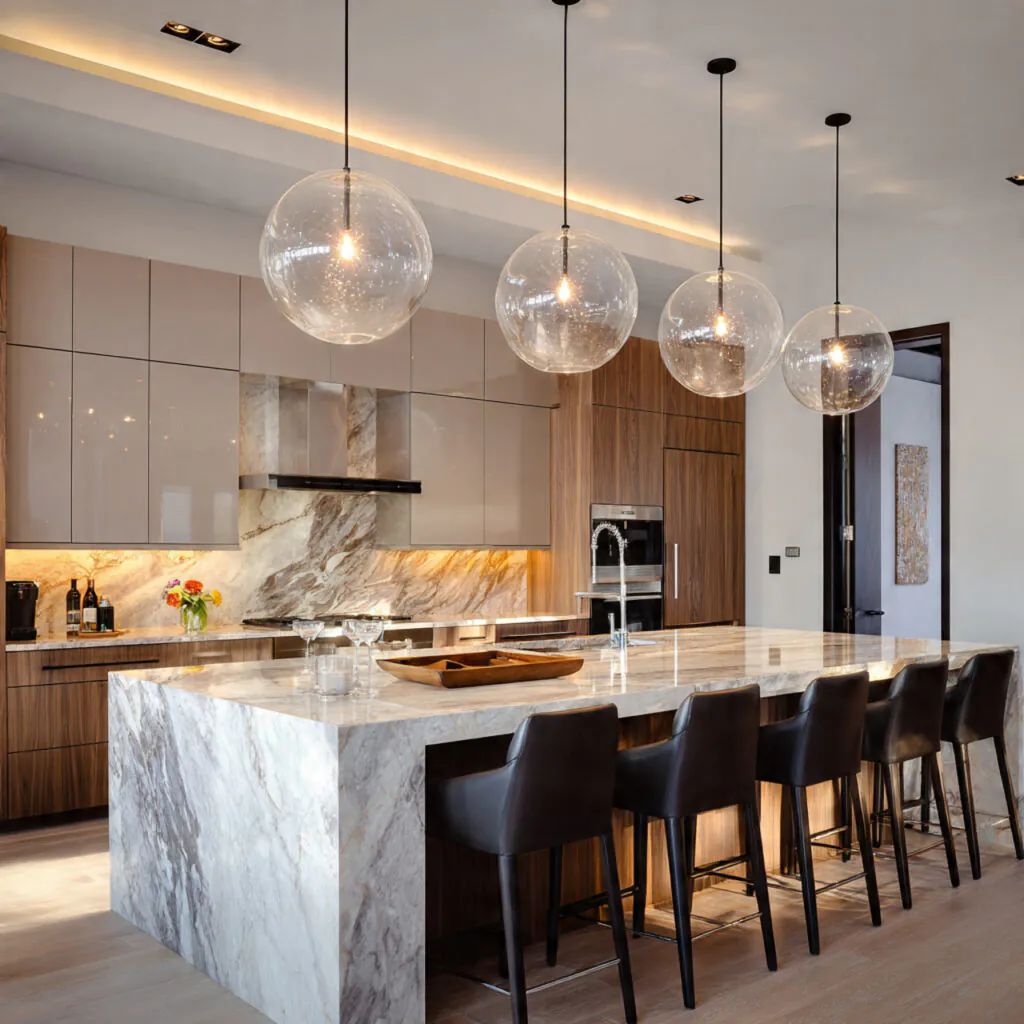 26 Beautiful Inspiring Kitchen Ideas to Upgrade Your Space 17 Statement Lighting Kitchen Ideas