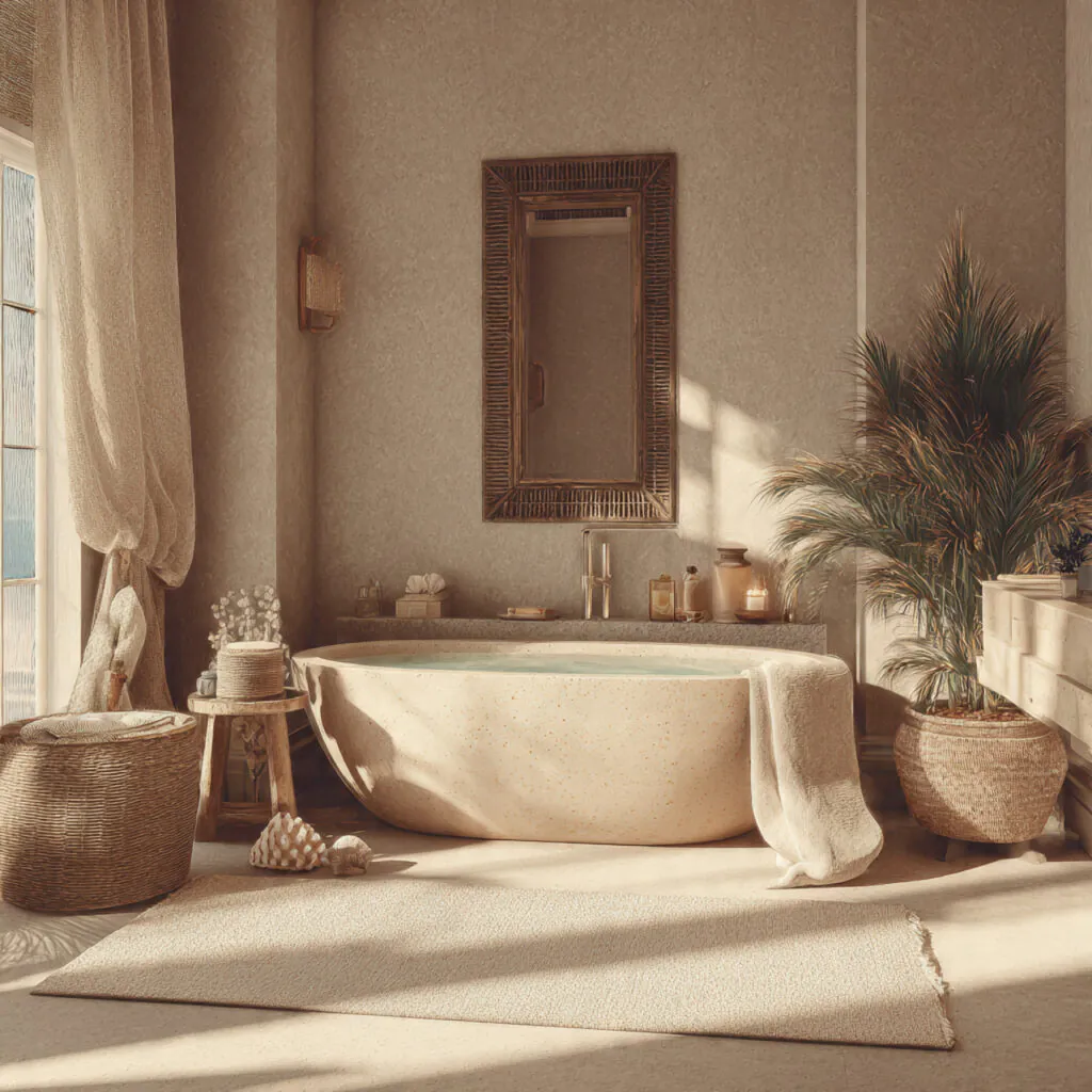 Beachy Sand and Neutral Bathroom Ideas