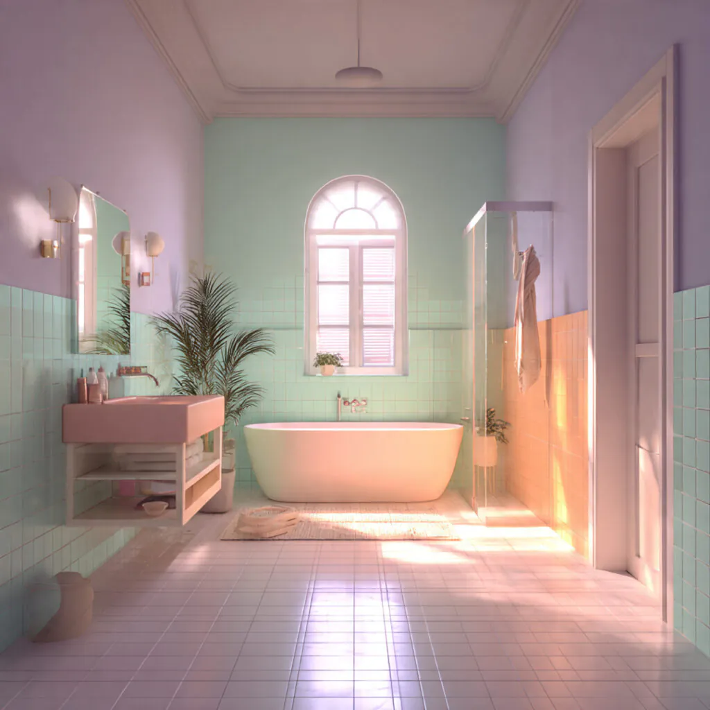 Pastel Color Bathroom Ideas