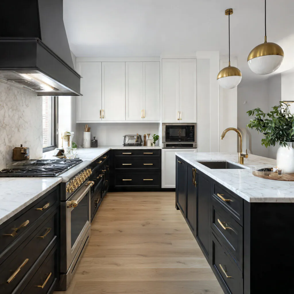 26 Beautiful Inspiring Kitchen Ideas to Upgrade Your Space 16 Two Tone Cabinet Kitchen Ideas