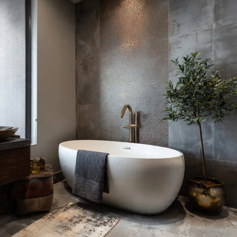 bathroom accent wall