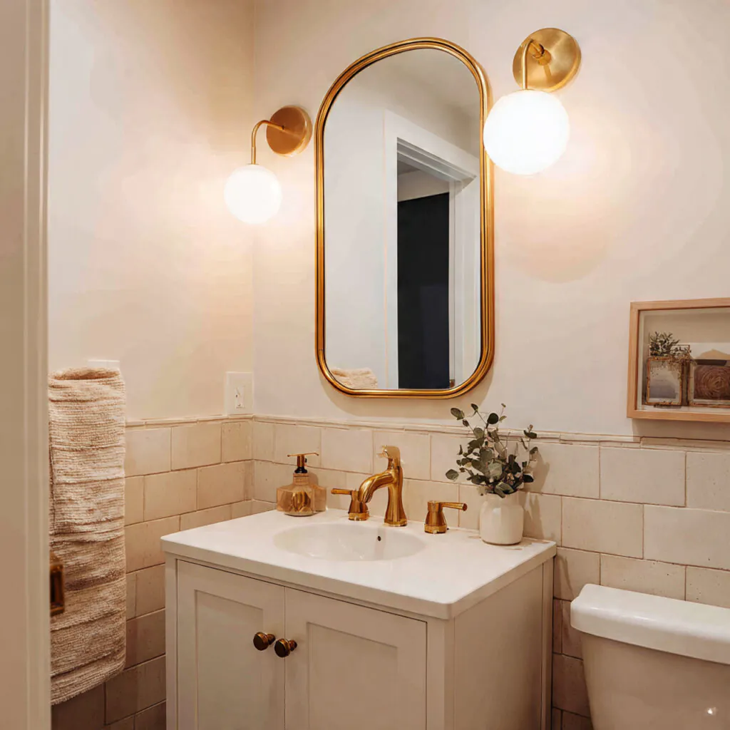 Small Gold Bathroom Decor Ideas