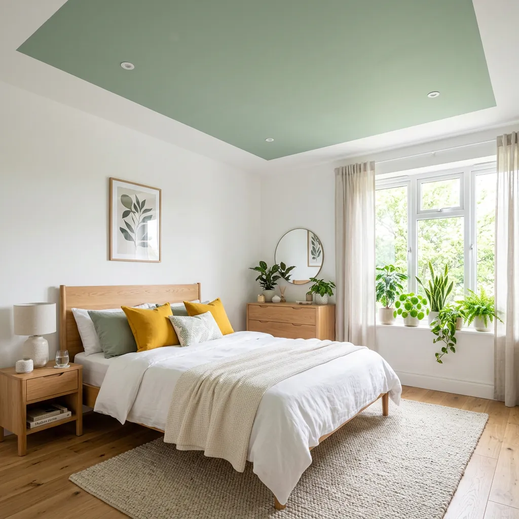 Two-Tone Ceiling Color Ideas for Bedroom