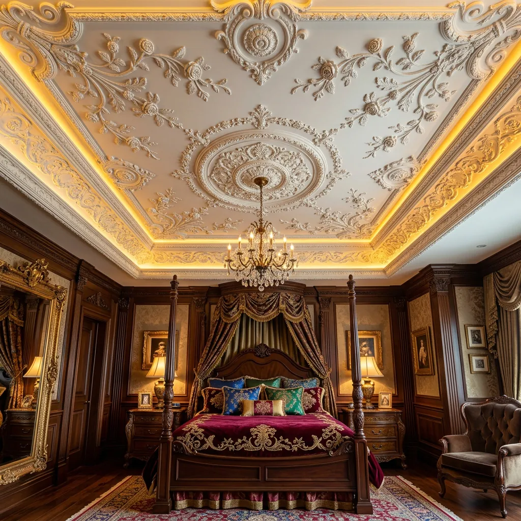 Floral POP Ceiling Ideas for Bedroom
