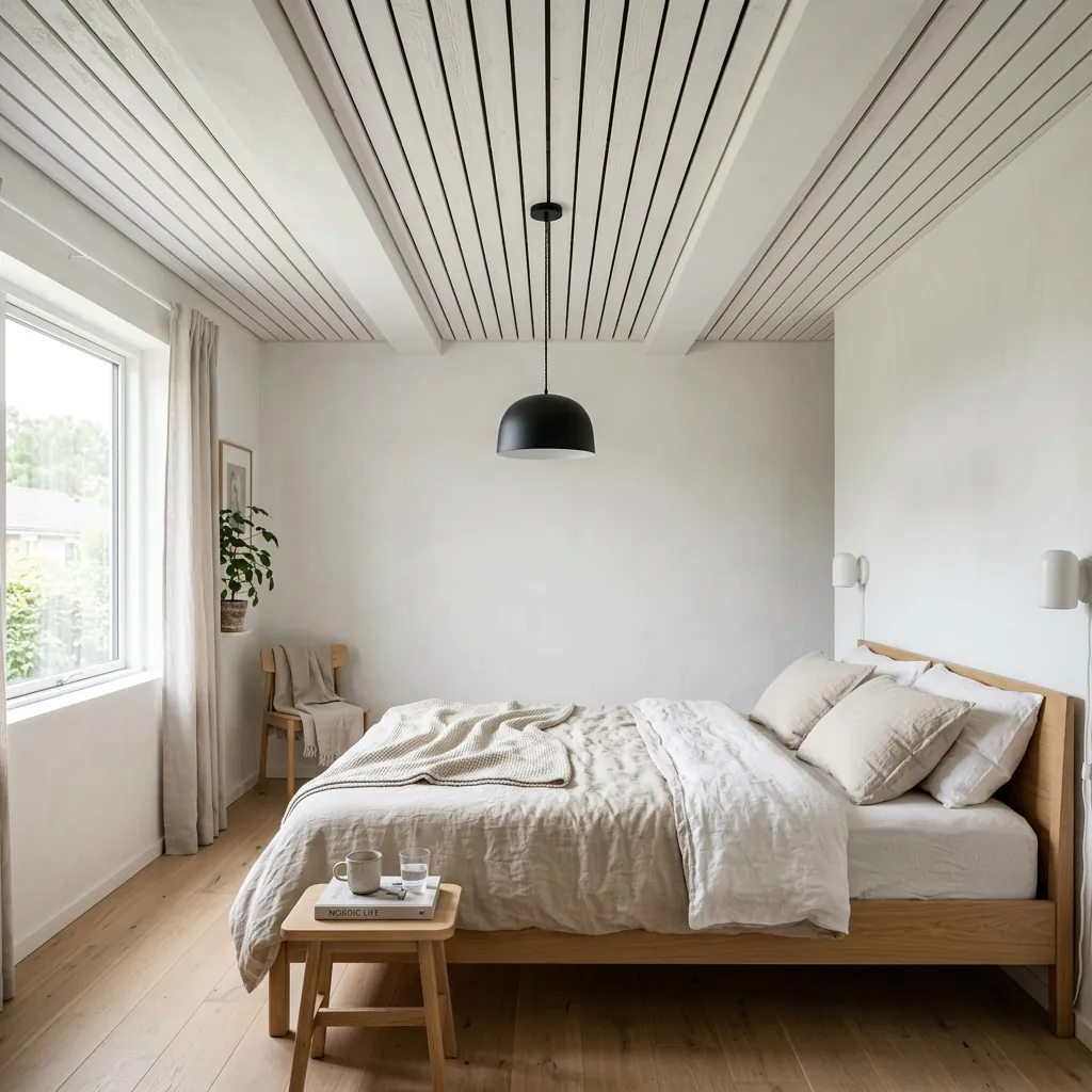 Scandinavian Ceiling Ideas for Bedroom