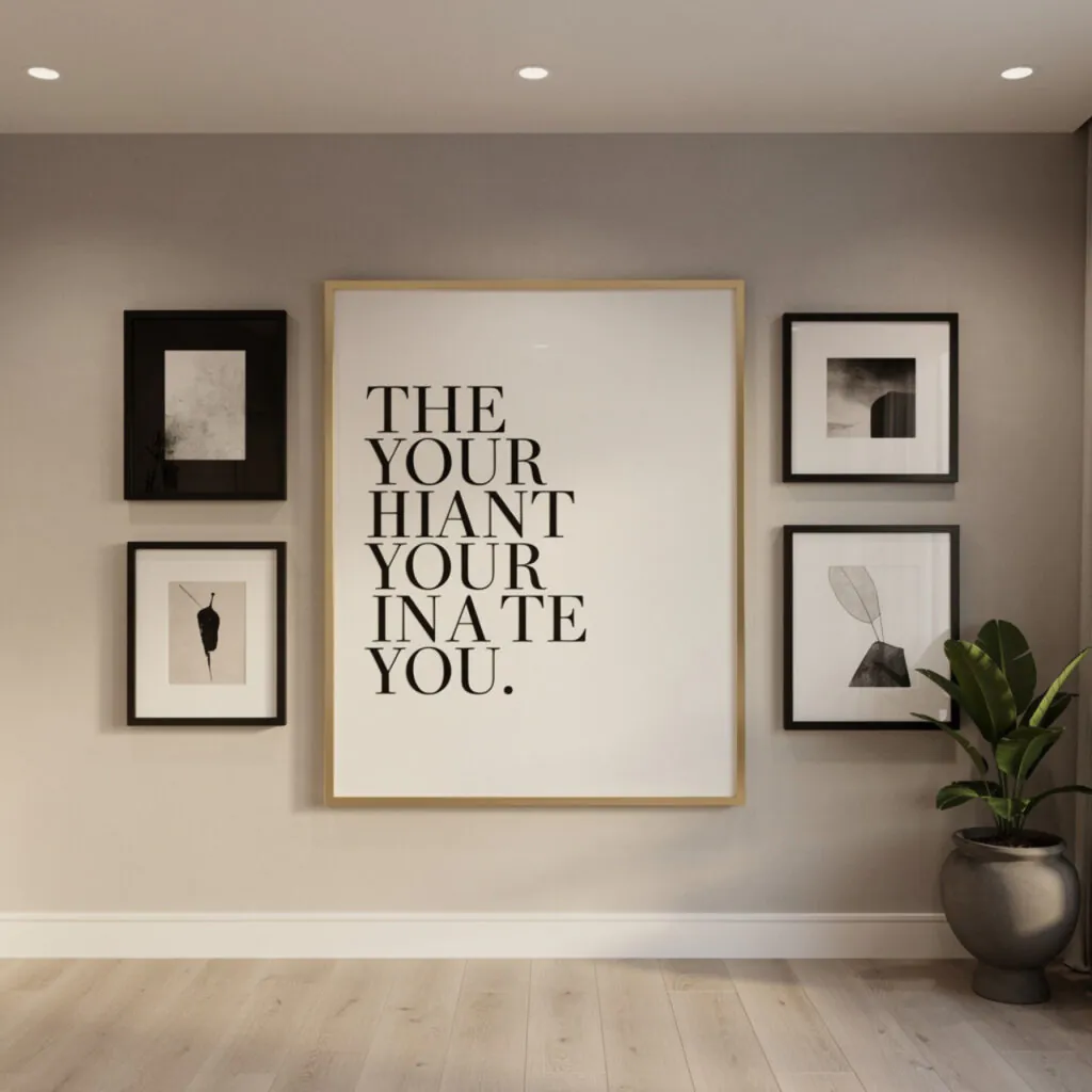 Black and White Photography Gallery Wall Ideas in Gold Frames