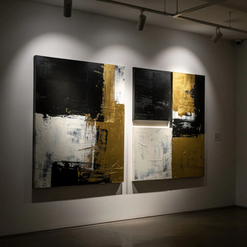 Black and Gold Typography Gallery Wall Ideas