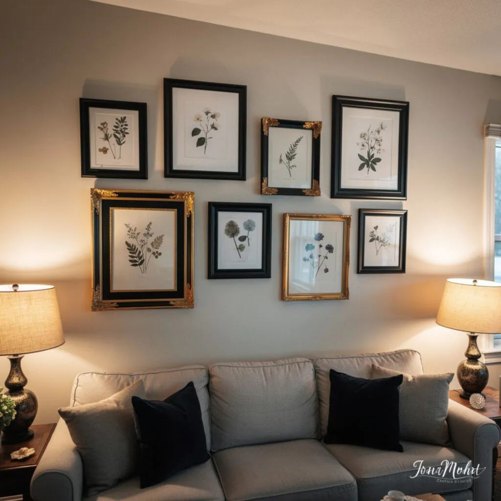 DIY Black and Gold Gallery Wall Ideas on a Budget