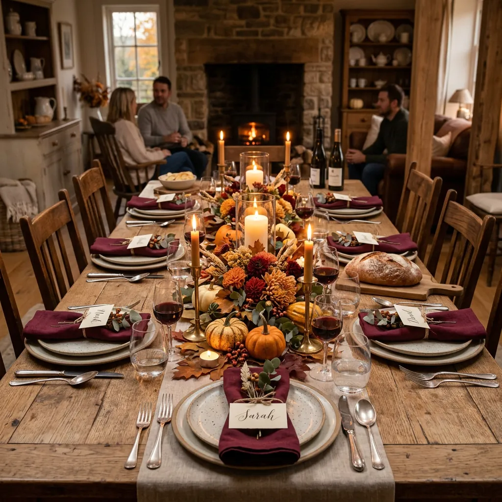 Harvest Gathering Table for Entertaining Guests