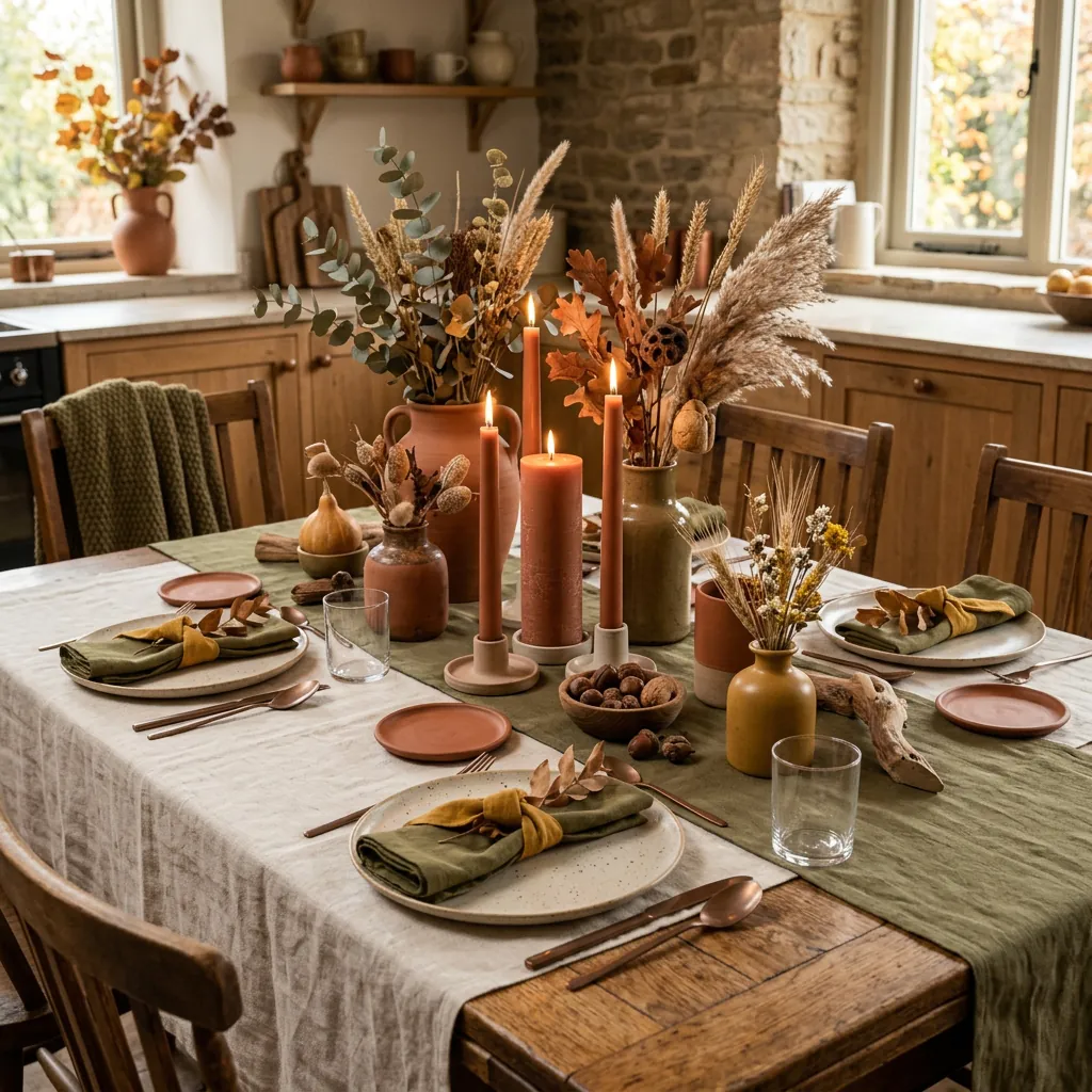 Earthy Terracotta and Olive Green Palette
