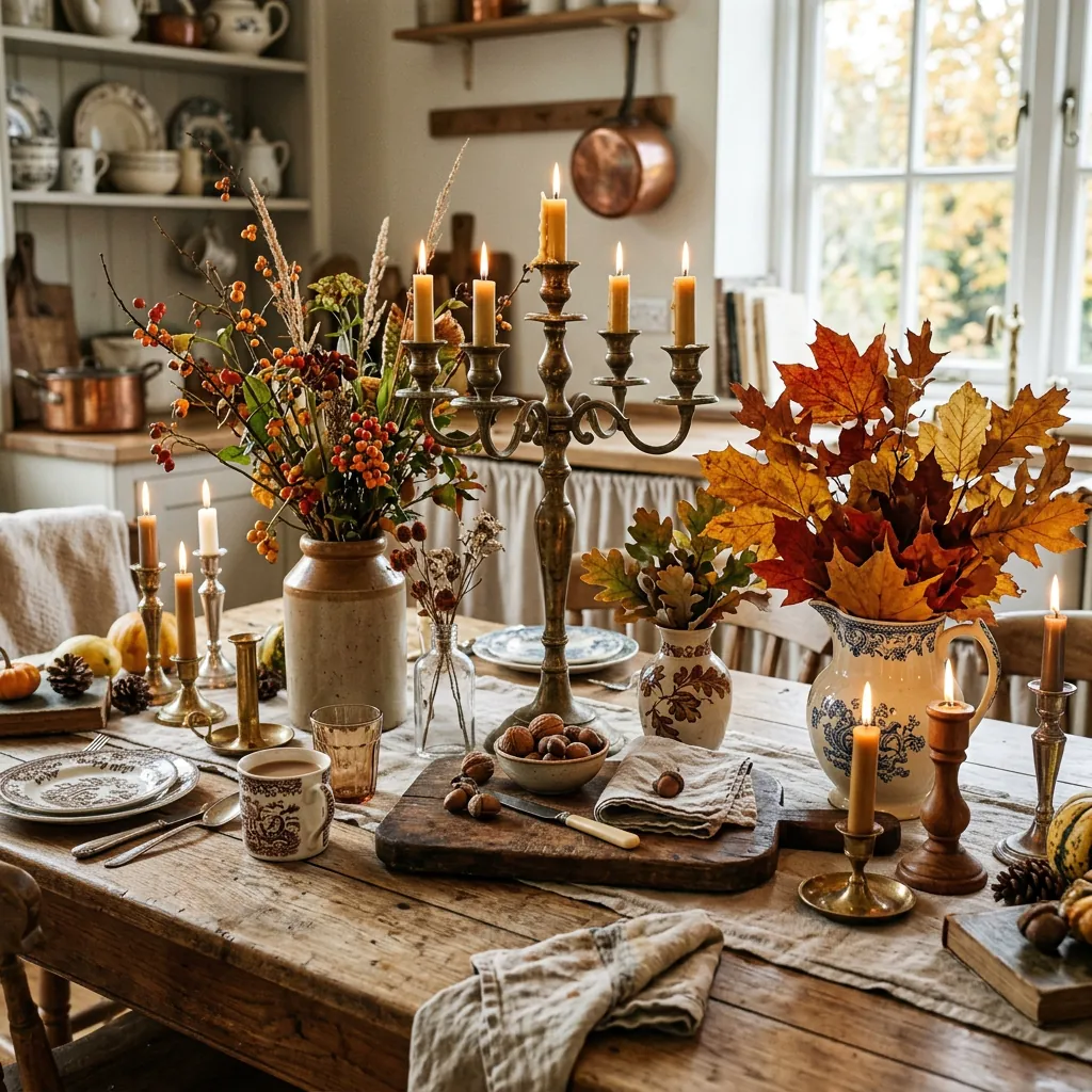 Thrifted and Repurposed Fall kitchen table decor Decoration Ideas