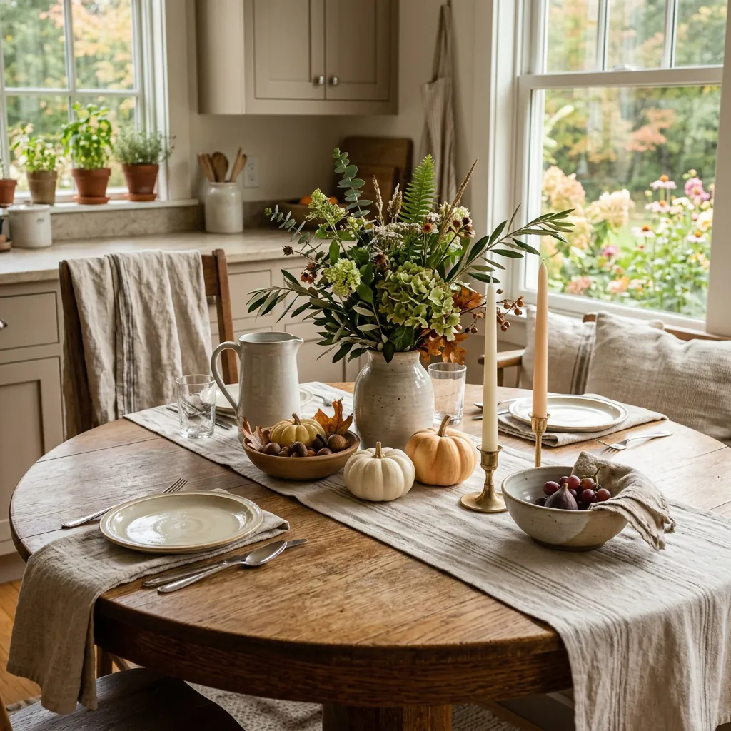 Early September Transitional Fall Decorating Approach