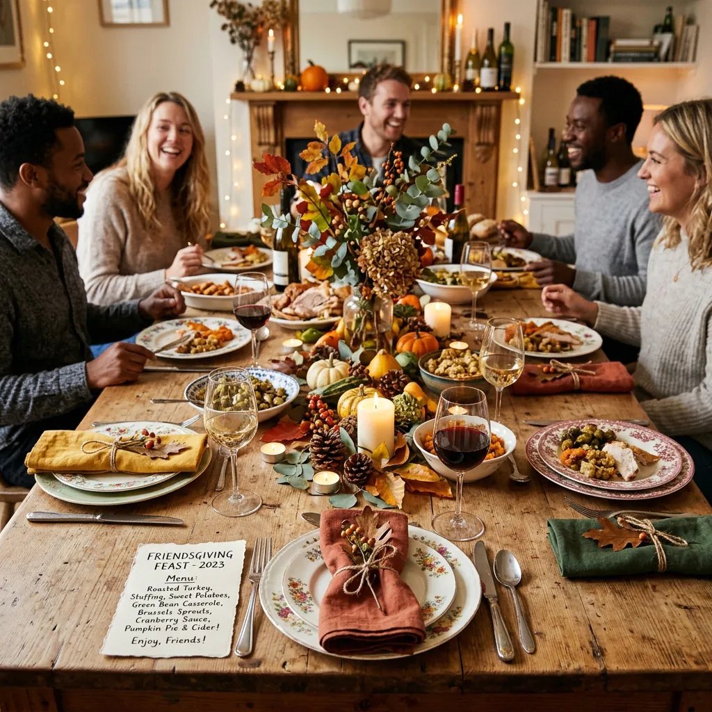 Friendsgiving Casual Table Setup Ideas