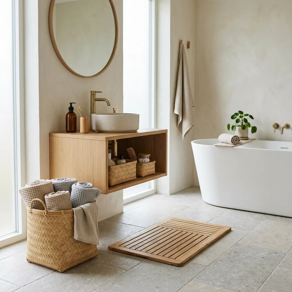 Bamboo Accessory Ideas for Japandi Bathrooms