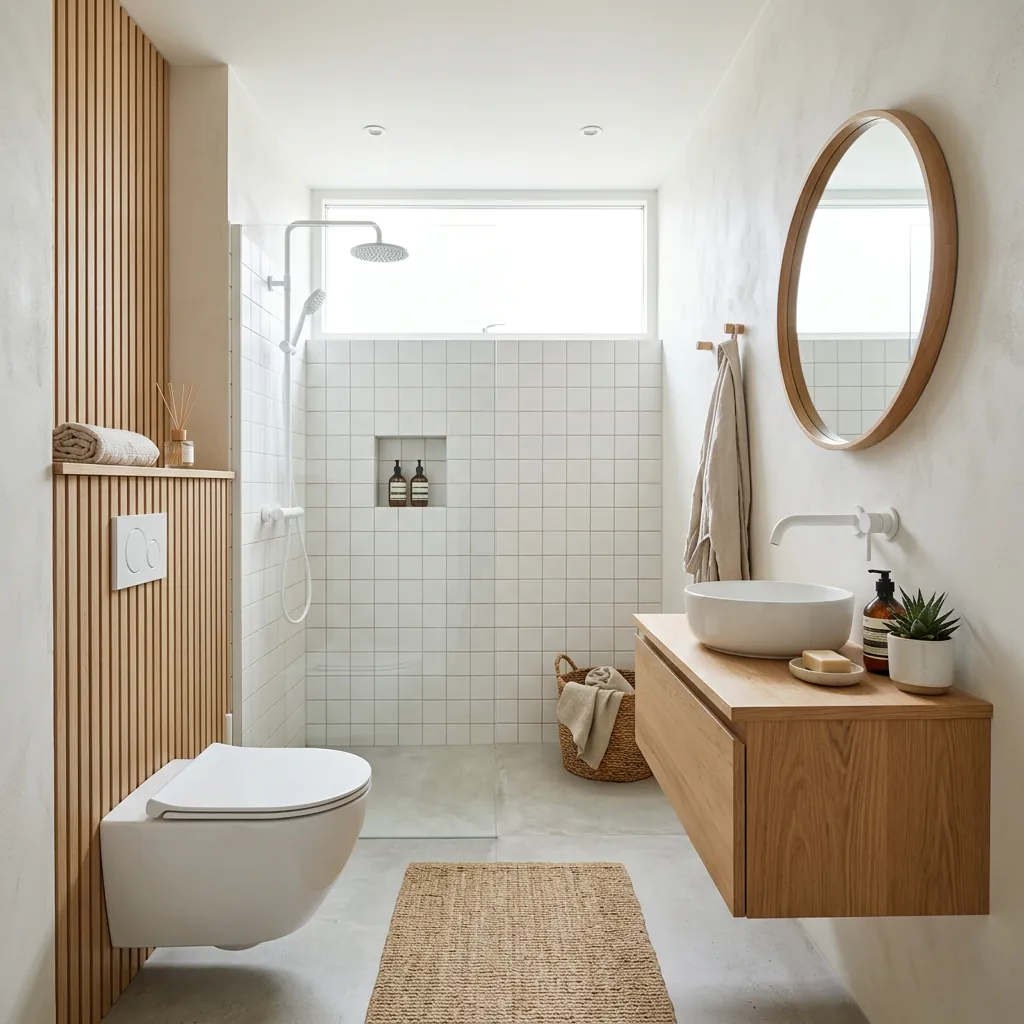 Small Japandi Bathroom Design Ideas