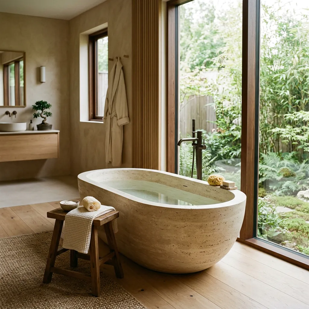 Freestanding Bathtub Japandi Ideas