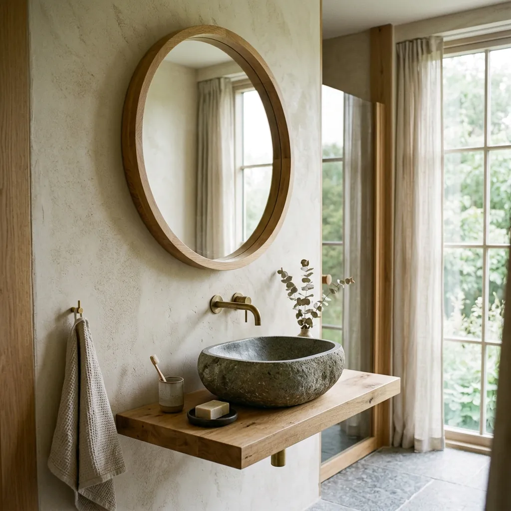 Japandi Bathroom Mirror Ideas