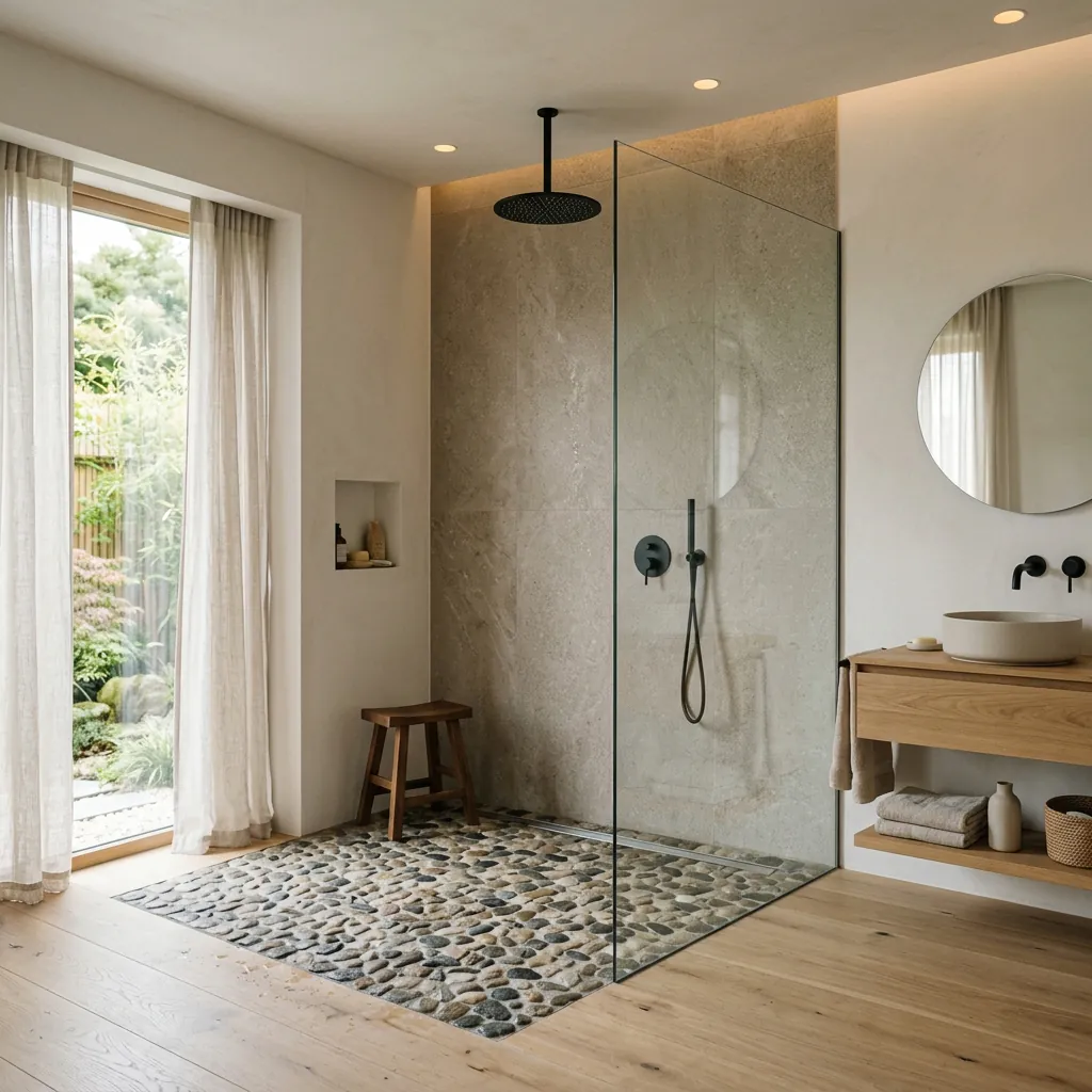 Japandi Bathroom Shower Design Ideas
