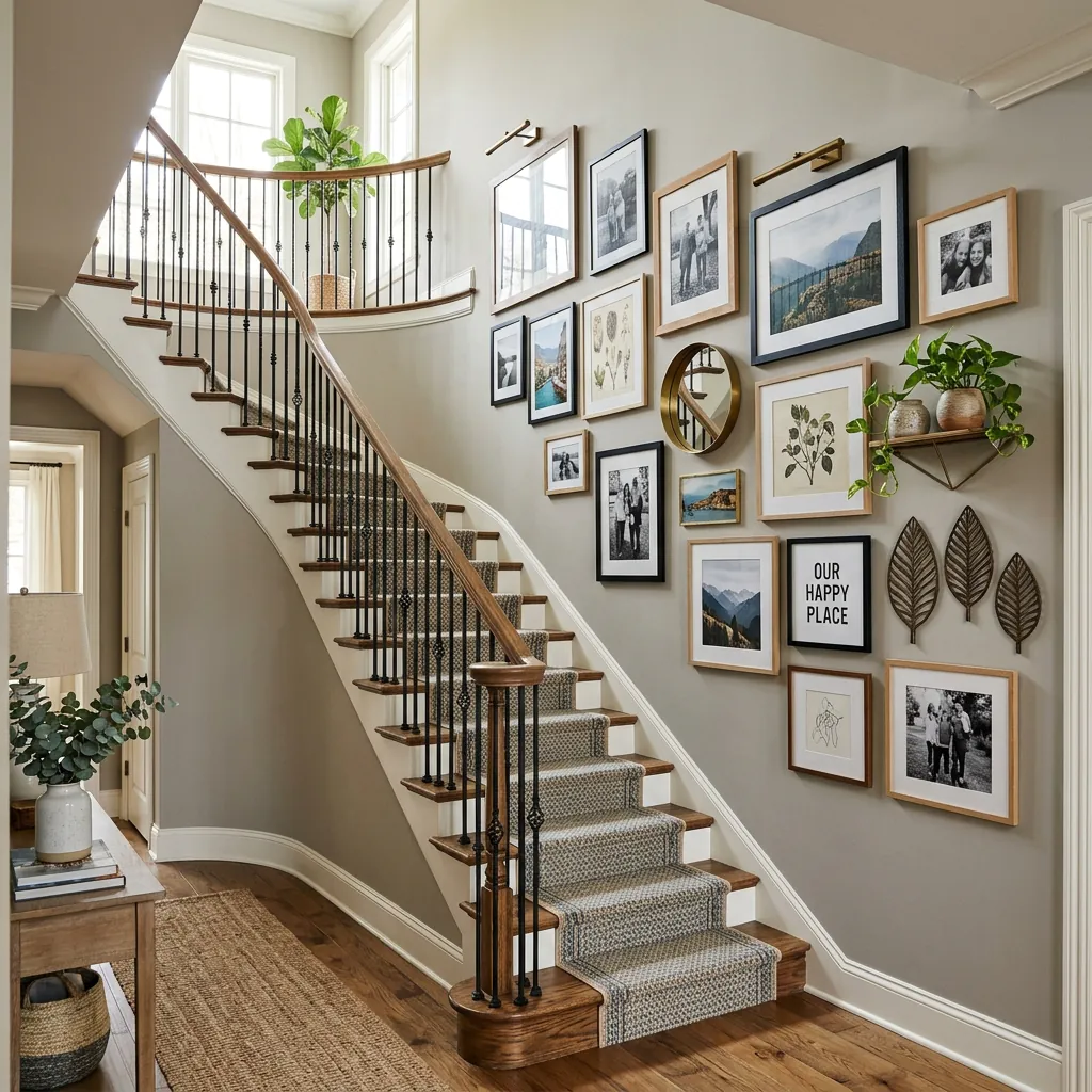 24 Staircase Wall Decor Ideas to Transform Your Home 8 staircase wall decor
