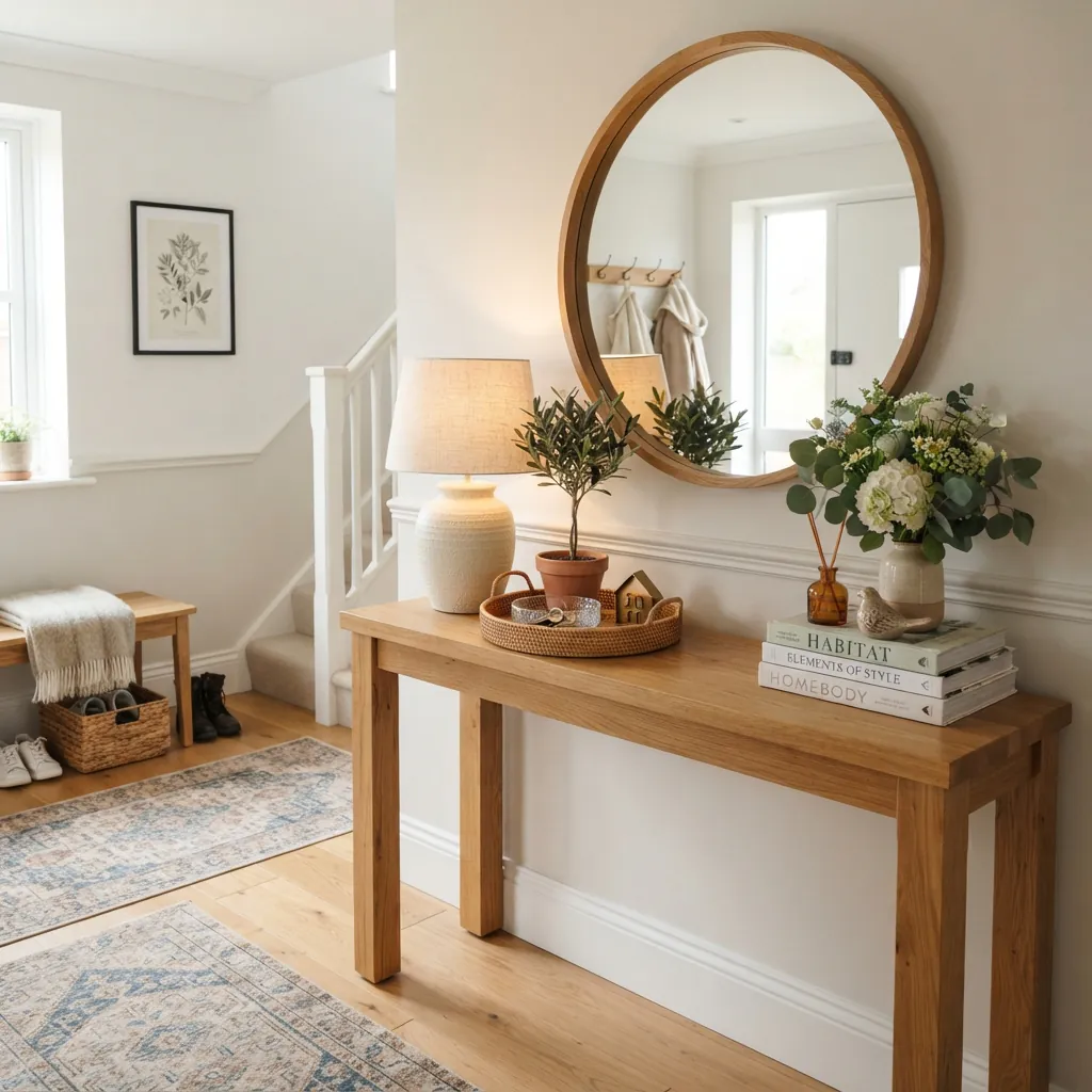 entryway table decor