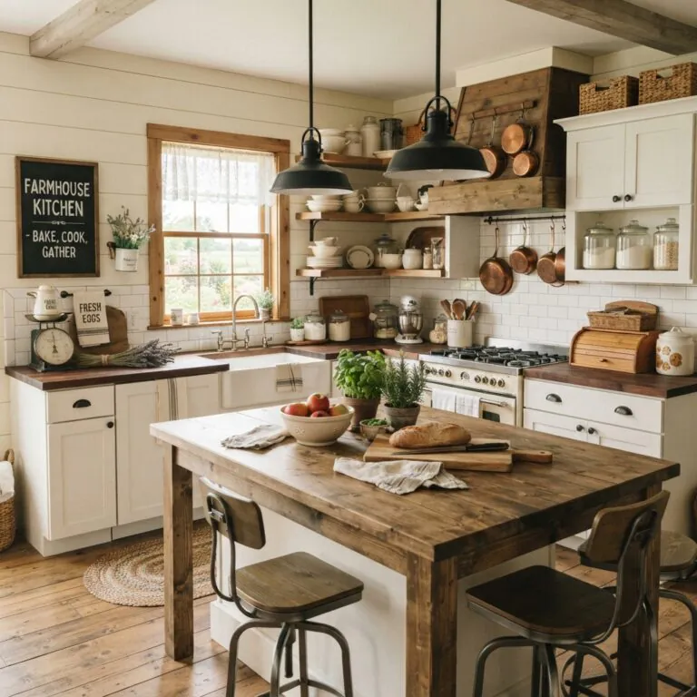 29 Cozy Farmhouse Kitchen Decor Ideas to Steal Today 31 farmhouse kitchen decor